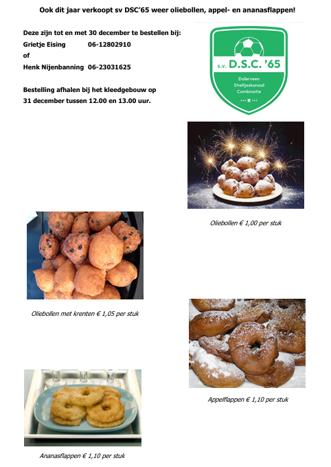 Oliebollen, appel- en ananasflappen